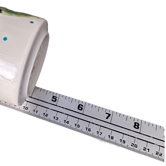 Yvonne Ellen Leopard Parrots Coffee Mugs White Animal Print Birds Lot of 2 Cups - Picture 9 of 9